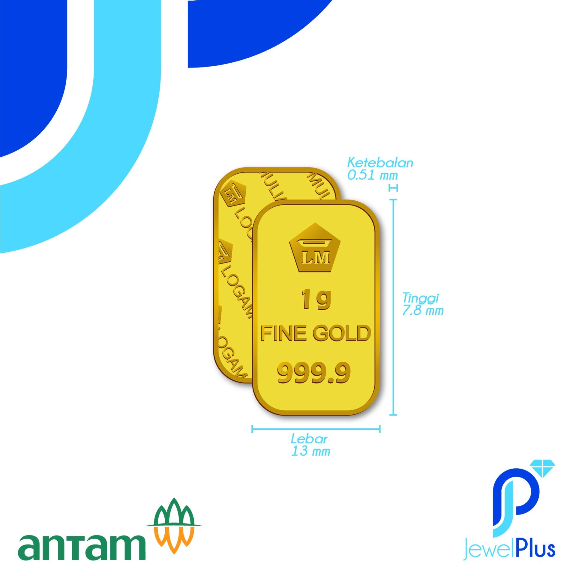 Emas 1 Gram Logam Mulia 9999 Sertifikat Antam Authorized 