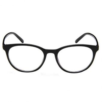 Gambar EOZY Korea Retro Plain Mirror Women Men Eyeglasses Clear Lens School Eye Glasses Eyewear Frame (Bright Black)   Intl