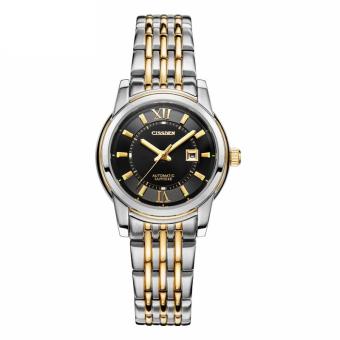 equipn Genuine Xisida watches automatic mechanical watch waterproof luminous sapphire business Ladies Watch (Black)  