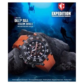 Gambar Expedition 6641 Hitam Orange   Jam Tangan Diving Pria   Original