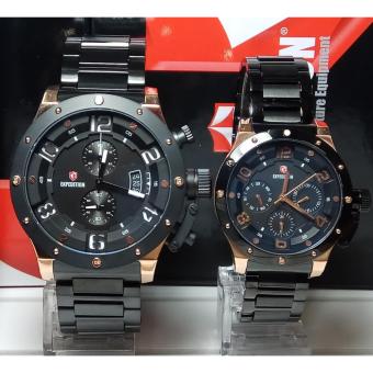 Gambar Expedition Jam Tangan Couple Expedition E6381MC BF Black Rosegold Stainless Steel