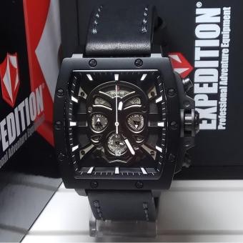 Gambar Expedition Jam Tangan Pria Expedition E6688MC Chronograph Black Stainless Steel Leather Black
