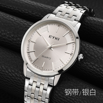Gambar Eyki skala berlian bisnis pria sabuk baja jam tangan Shi Ying jam
