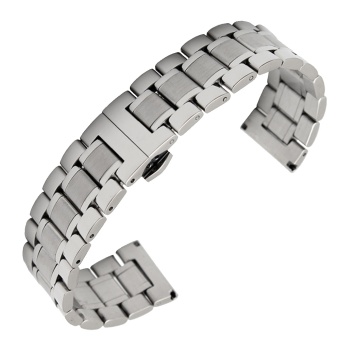 Fashion Luxurious Universal Stainless Steel Replacement Wrist Watch Band Strap Bracelet Belt 20mm Width Silver - intl  