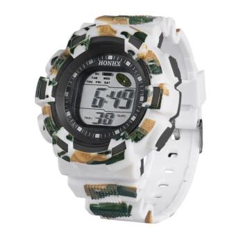 Fashion Mens Digital LED Analog Quartz Alarm Date Sports Wrist Watch Brown - intl  