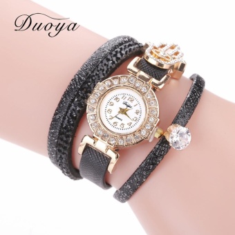 Female Chic Diamond Trendy Circle Alloy Watch(Not Specified)-one size - intl  