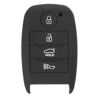 Gambar FIT FOR 2015 KIA K3 CERATO FORTE RIO SILICONE PROTECTIVE KEY COVER FOB CASE SKIN (Black)   intl