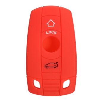 Gambar FIT FOR BMW X1 X5 1 3 5 7 SERIES X6 SILICONE KEY COVER REMOTE CASE SHELL FOB Z (Red)   intl