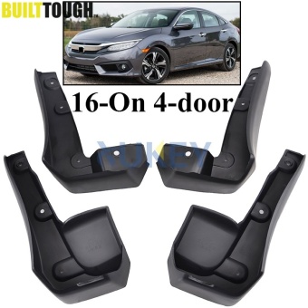 Gambar FIT FOR HONDA CIVIC 2016 2017 ALL NEW 4 DOOR SEDAN MUDFLAPS MUD FLAP FLAPS SPLASH GUARD MUDGUARDS FRONT REAR FENDER MOLDED SET   intl