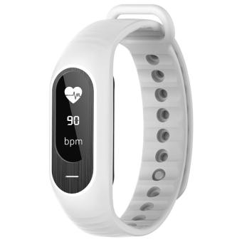 Fitness Sports Bluetooth LED Waterproof Bracelet Watch Skmei B15p Women's Digital Blood Pressure Heart Rate Monitor Wrist Watch - White(White)  