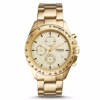 Fossil Sport 54 Chronograph Gold-Tone Stainless Steel Watch, CH 3037  
