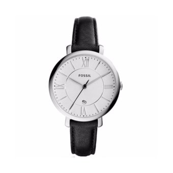 Gambar Fossil Womens ES3972 Jacqueline Stainless Steel Watch with Black Leather Band   intl