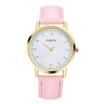 GAIETY Brand Women Sport Leather Quartz Casual Dress Watch (Pink) - intl  