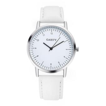 GAIETY Brand Women Sport Leather Quartz Casual Dress Watch (White) - intl  