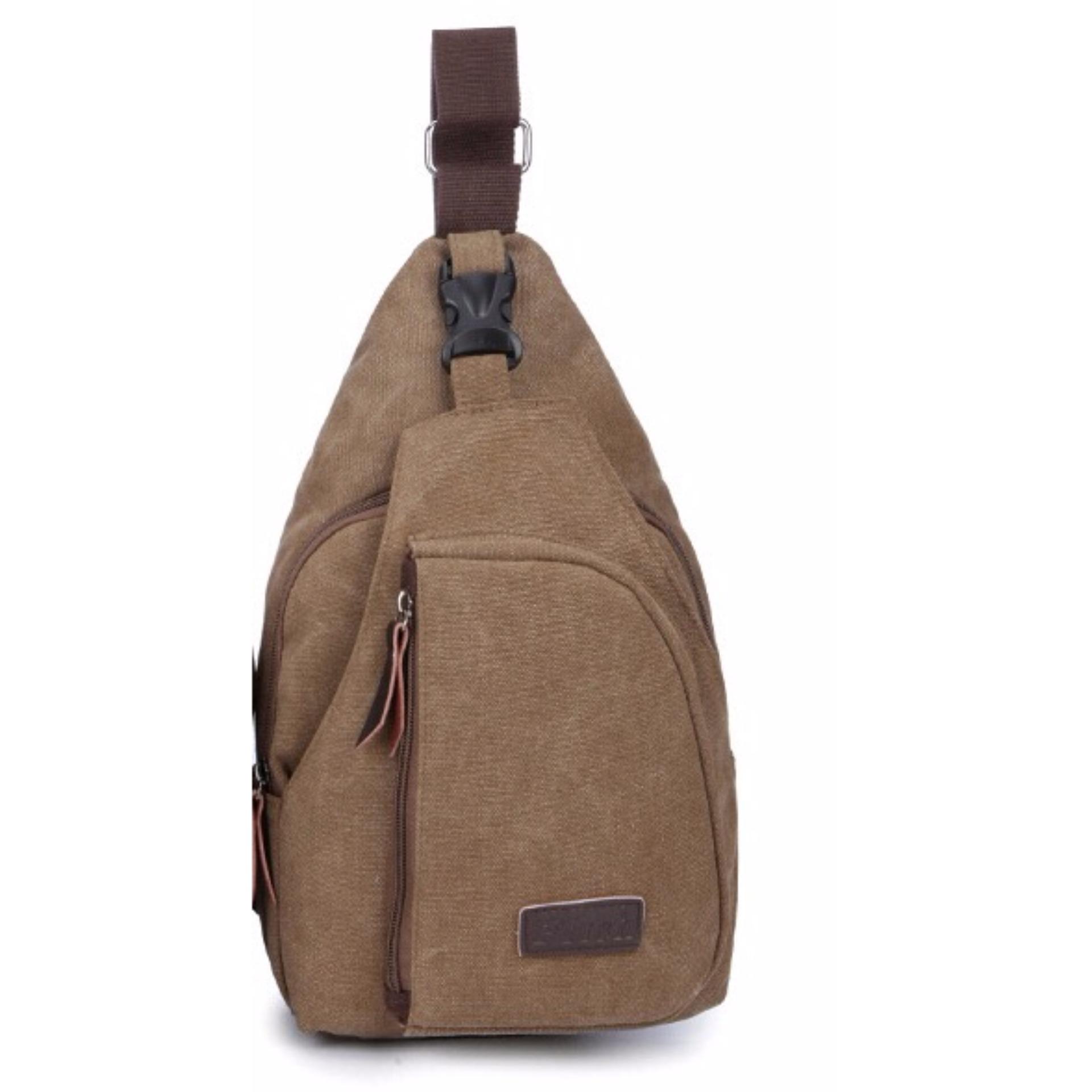 Generic Tas Selempang Messenger Canvas Import Mini Sling Bag Untuk Tablet dan Smartphone - SB-MF