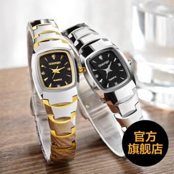 Gambar Guanqin asli wanita tungsten baja rose gold jam tangan