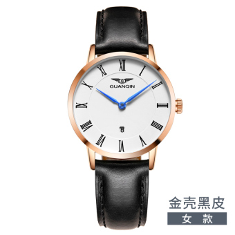 Gambar Guanqin Jianyue Waterproof baru jam tangan pasangan ultra tipis Watch