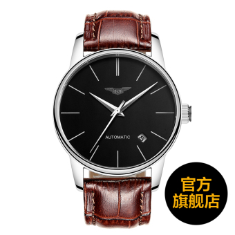 Gambar Guanqin kasual otomatis bagian tipis jam tangan mekanik jam