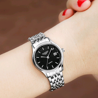 Gambar Guanqin kasual Waterproof baja Watch ultra tipis bentuk perempuan