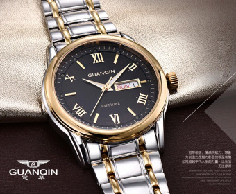 Gambar Guanqin Shishang ultra tipis jam tangan waterproof jam tangan mekanik otomatis