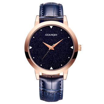 Gambar Guanqin wanita stainless steel Waterproof Bintang Watch otentik Watch