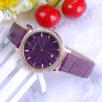 Gambar Guou baju wanita tali kulit berlian Shishang Watch Elegan Watch