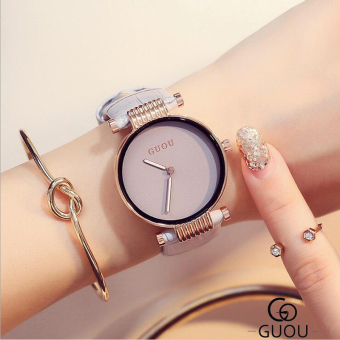 Gambar GUOU Jianyue sabuk fashion jam Shishang jam tangan wanita