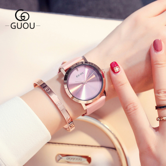 Gambar GUOU kasual kulit Waterproof Shishang model jam tangan jam tangan wanita