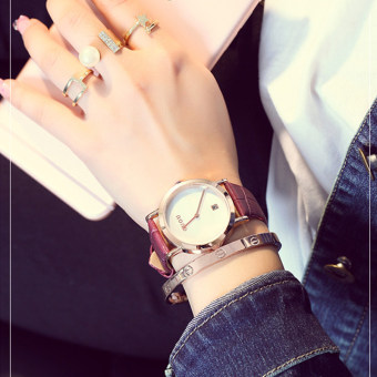 Gambar GUOU Korea Fashion Style asli wanita mahasiswa jam tangan