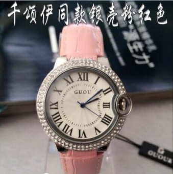 Gambar Guou Korea Fashion Style kulit skala high end jam tangan