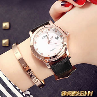 Gambar Guou Korea Fashion Style mahasiswa tahan air sabuk kulit asli menonton jam tangan wanita
