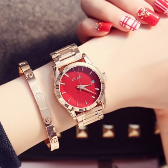 Gambar GUOU Korea Fashion Style perempuan waterproof wanita menonton Shishang Watch