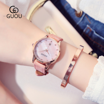 Gambar GUOU Shishang model fashion wanita benar benar belt perempuan bentuk Watch