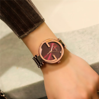 Gambar GUOU tren perempuan Waterproof besar jam tangan gelang Shishang Watch