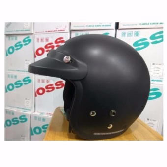 Gambar Helm Cargloss CF Retro Black Doff Carglos Half Face