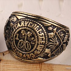 Hequ House Of Cards Ring Frank S Ring Vintage Retro Antik Perhiasan Emas dan Perak untuk Pria-Intl