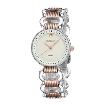 Gambar honful WEIQIN New Brand Hollow Watches Women Rose Gold Quartz WatchFashion Dress Bracelet Girl Party Feminino Reloj (White)   intl