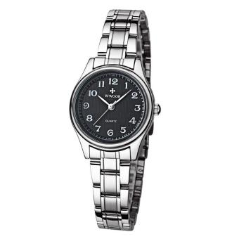 hoongos Genuine brand Swiss watch digital steel watch retro watch wholesale one on behalf of women (Black)  
