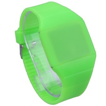 Hot Touch Screen Digital LED Wrist Watch Unisex Silicone Sporty Green - intl  