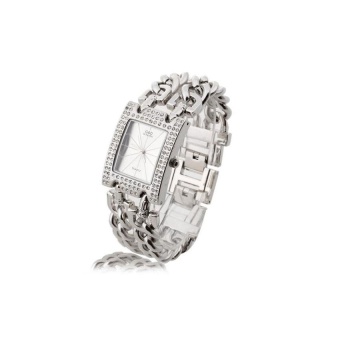 HUADE Women Crystal Chain Bracelet Quartz Movement Wrist Watch - intl  