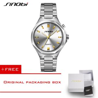 Leather Watchband Causal Business Source · SINOBI Casual Men Wrist Watches of Back .