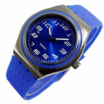 Harga Jam Tangan Analog Unisex Full Colour - Biru Elektrik