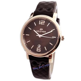 Hegner - H413L - Jam Tangan Wanita - Strap Kulit - Rose Coklat