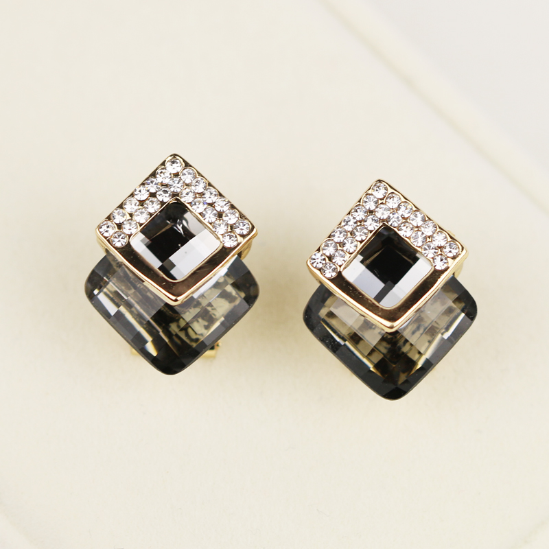 Indah Korea Fashion Style style gelas Berlian Anting