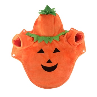 Gambar iooilyu Dog Halloween Pumpkin Costume With Hood For Small Dogs.  intl