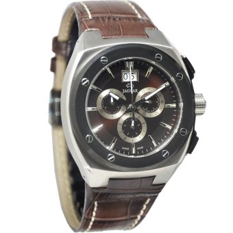 Jaguar Swiss Made Jam Tangan Pria - Strap Leather - Cokelat - JAG822  