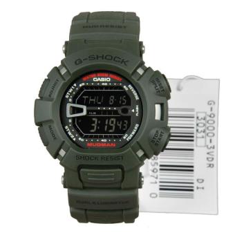 Gambar Jam tangan Casio G Shock G 9000 3V dengan strap gelang warna hijau damar, atau hijau bening, khusus untuk pria