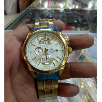 Gambar Jam Tangan Casioo Ediifice EF 520 Gold Dial White