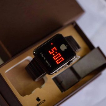 JAM TANGAN I-PHONE WATCH TOUCHSCREEN PAKET 2 TALI  