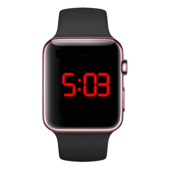 Jam Tangan LED - Jam Tangan Pria Dan Wanita - Strap Karet - Hitam Emas Pink - Apple_Black_RoseGold Agustus 2018 - 3 Jam Tangan LED - Jam Tangan Pria dan Wanita - Strap Karet - Hitam Emas Pink - Apple_Black_RoseGold - 3